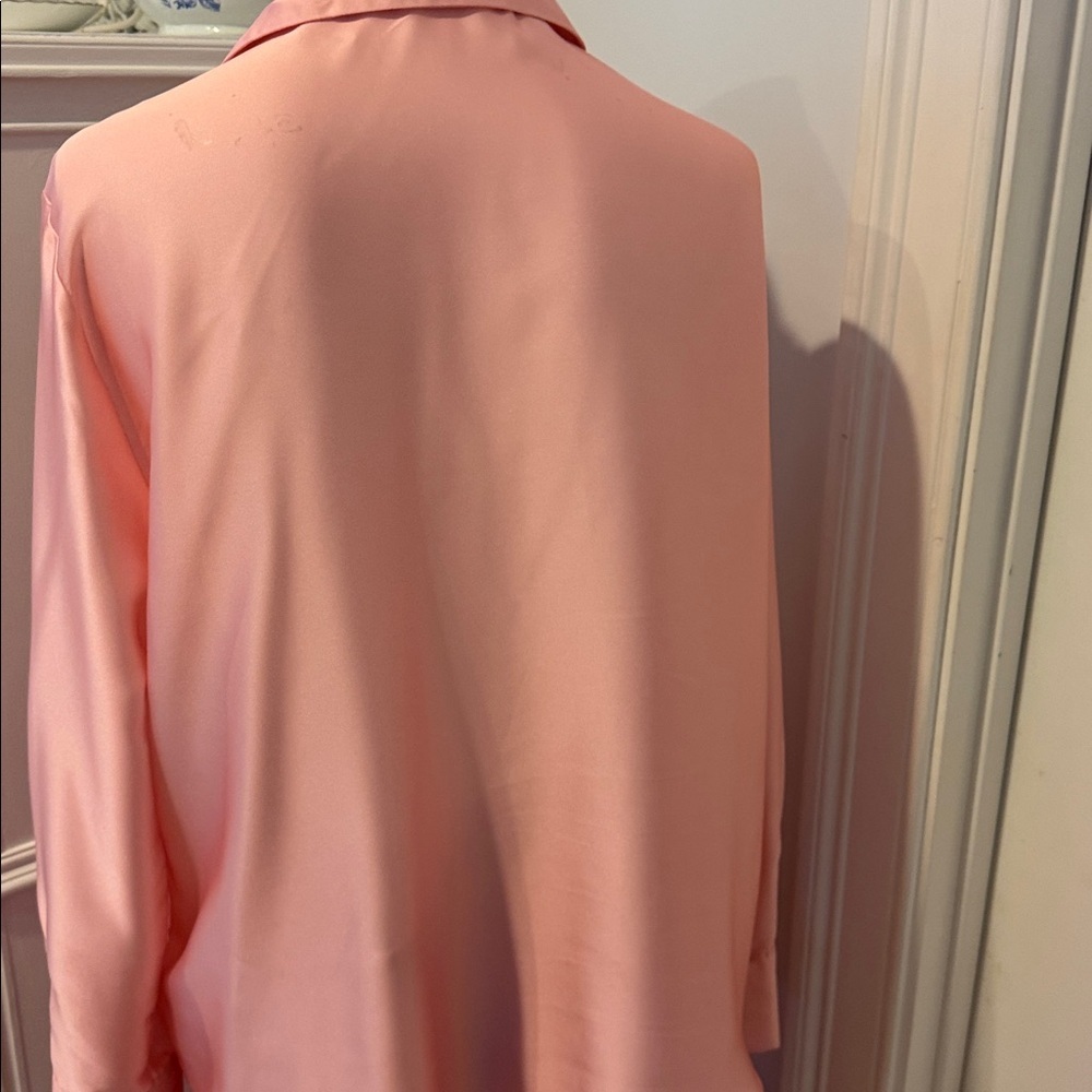 Zara Pink pleated maxi skirt with oversized floral blouse - Picture 4 of 7